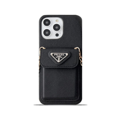 PR iPhone Case With Wallet And Strap Black -SlK240403-GTOCASE