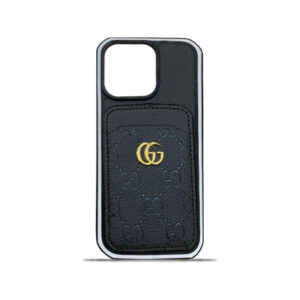 GG iPhone Case With Card Holder  Blcak -KBK240424-GTOCASE