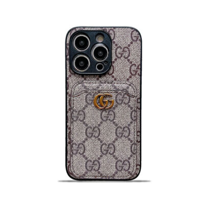 Classic GG iPhone Case With Card Holder Gray -KBK240425-GTOCASE
