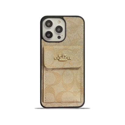 CH  iPhone Case With Card Holder Wallet Coffe  -SZK240425-GTOCASE