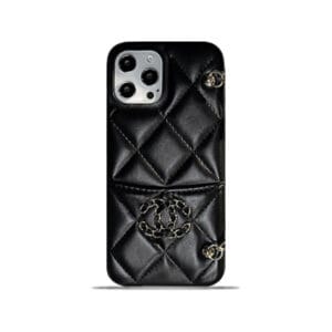 CC iPhone Case With Card Holder And Strap Black -ZPL240506-GTOCASE