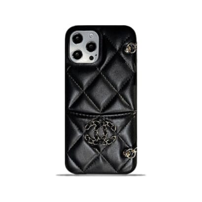 CC iPhone Case With Card Holder And Strap Black -ZPL240506-GTOCASE