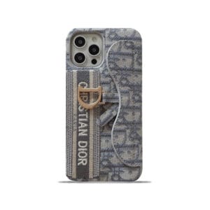 CD iPhone Case With Card Holder Gray-KKY240115-GTOCASE