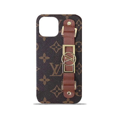 Leather Monogram iPhone Case With Holder-DK231215-GTOCASE