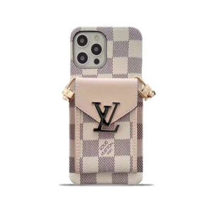 Monogram iPhone Case With Wallet And  Strap White Grid -DGK240329-GTOCASE