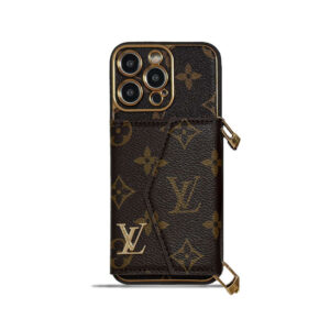 Monogram iPhone Case With Wallet And Strap Brown Big Printing-XFQ240329-GTOCASE