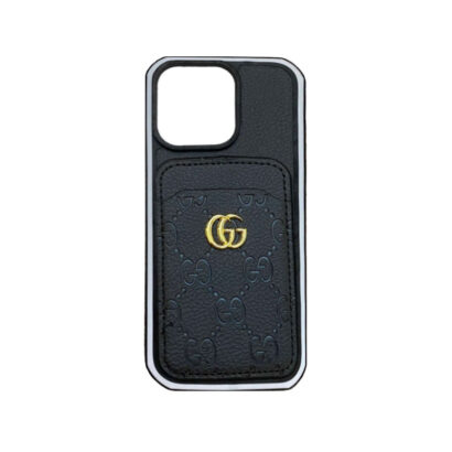 GG iPhone Case With Card Holder  Blcak -KBK240424-GTOCASE