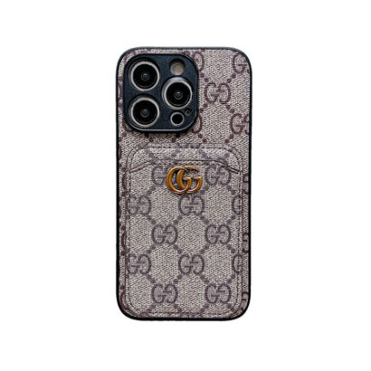 Classic GG iPhone Case With Card Holder Gray -KBK240425-GTOCASE
