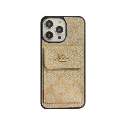 CH  iPhone Case With Card Holder Wallet Light Brown  -SZK240425-GTOCASE