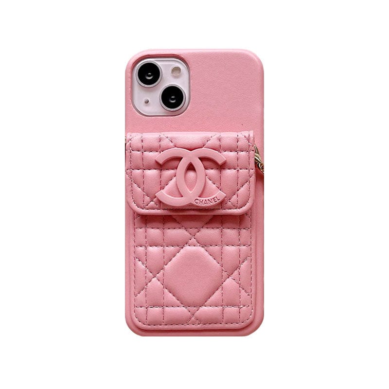 CC iPhone Case With Wallet And Strap White -GS241602-GTOCASE