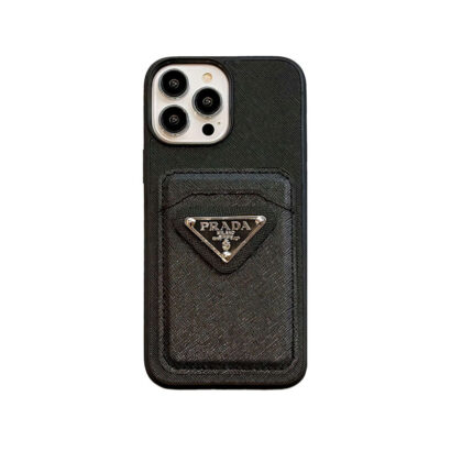 Classic PR iPhone Case With Card Holder Black -JDB240403-GTOCASE