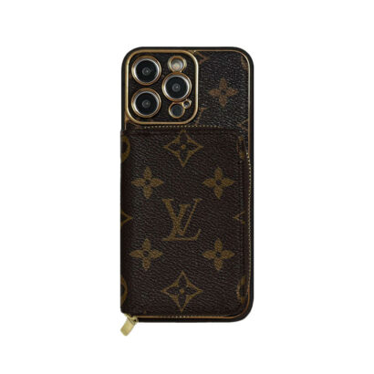Monogram iPhone Case With Wallet Brown Small Printing-LQB240329-GTOCASE