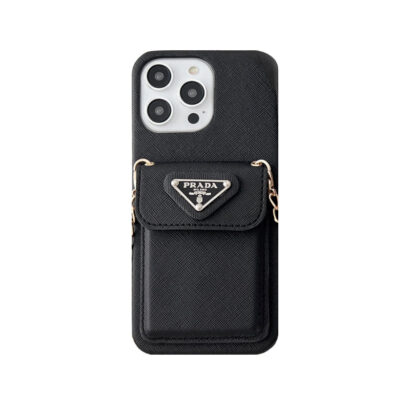 PR iPhone Case With Wallet And Strap Black -SlK240403-GTOCASE