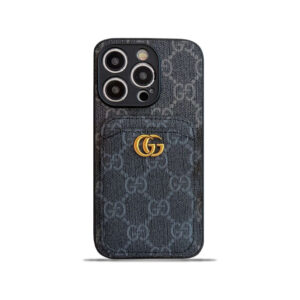 Classic GG iPhone Case With Card Holder Black -KBK240425-GTOCASE