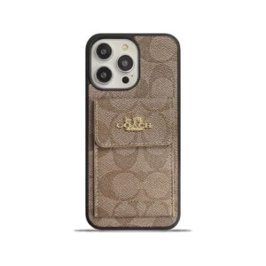 CH  iPhone Case With Card Holder Wallet Light Brown  -SZK240425-GTOCASE