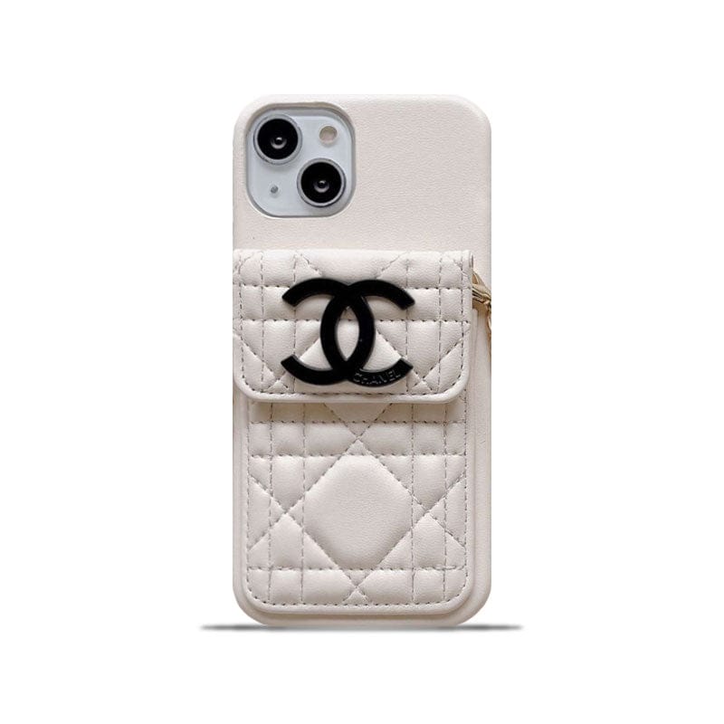 03-116 CC iPhone Case With Wallet And Strap White -GS241602-GTOCASE