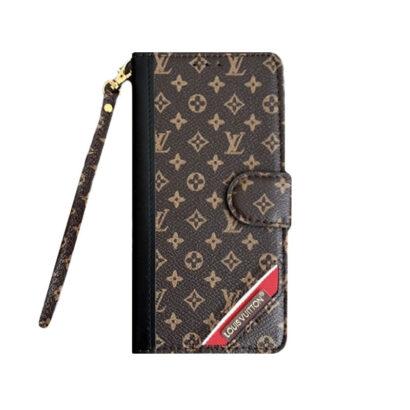 Monogram iPhone Case With Wallet  Leather Flip Case with Card Holders-PTK240513-GTOCASE