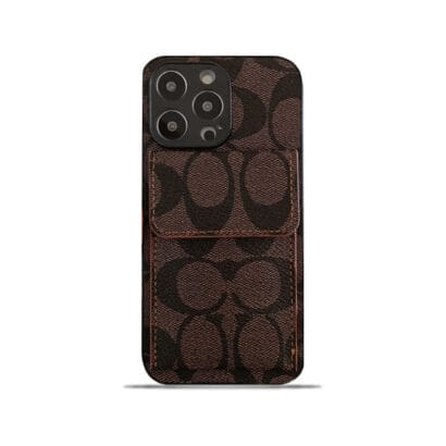 CH  iPhone Case With  Wallet Dark Brown-HP240513-GTOCASE
