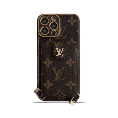 Monogram iPhone Case With Card Wallet And Strap -Big printing-ZQB231228-GTOCASE
