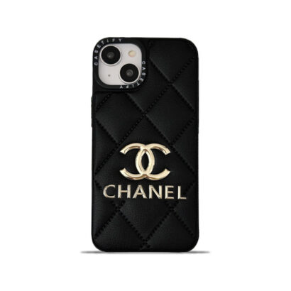 Leather CC iPhone Case Black-JB240320-GTOCASE