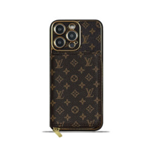 Monogram iPhone Case With Wallet Brown Small Printing-LQB240329-GTOCASE