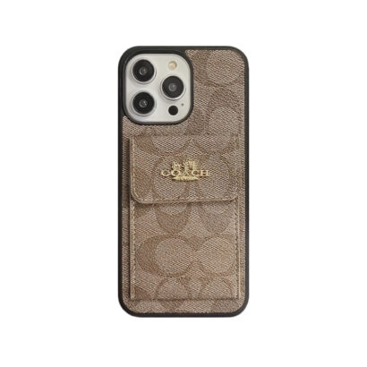 CH  iPhone Case With Card Holder Wallet Light Brown  -SZK240425-GTOCASE
