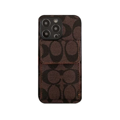 CH  iPhone Case With  Wallet Dark Brown-HP240513-GTOCASE