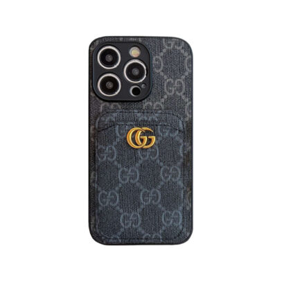 Classic GG iPhone Case With Card Holder Gray -KBK240425-GTOCASE