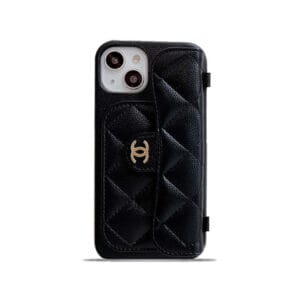 CC iPhone Case With Card Holder And Strap Black -SLK240104-GTOCASE