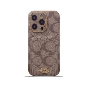 CH  iPhone Case With Card Holder  Coffe  -KB241651-GTOCASE