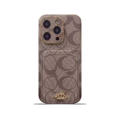 CH  iPhone Case With Card Holder  Coffe  -KB241651-GTOCASE
