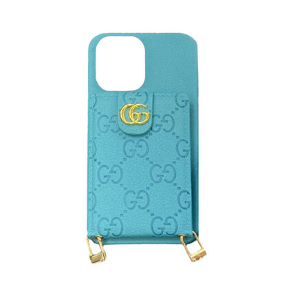 GG iPhone Case With Wallet And Strap Black -SXK240513-GTOCASE