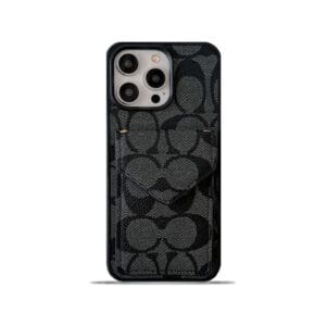 CH  iPhone Case With Card Holder And Strap Light Black -SJ240513-GTOCASE
