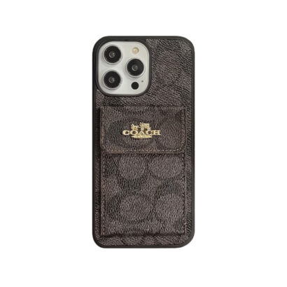 CH  iPhone Case With Card Holder Wallet Light Brown  -SZK240425-GTOCASE