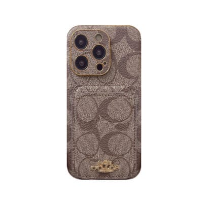 CH  iPhone Case With Card Holder  Coffe  -KB241651-GTOCASE