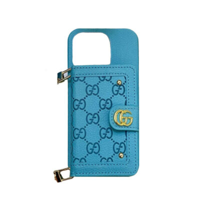 GG iPhone Case With Wallet And Strap Pink -ZY241720-GTOCASE
