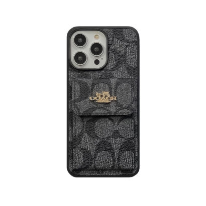 CH  iPhone Case With Card Holder Wallet Coffe  -SZK240425-GTOCASE