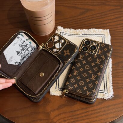 Monogram iPhone Case With Wallet Brown Small Printing-LQB240329-GTOCASE