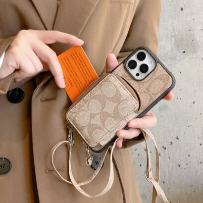 CH  iPhone Case With Wallet Coffee-LQB241412-GTOCASE