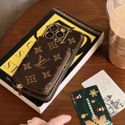 Monogram iPhone Case With Wallet Brown Big Printing-LQB240329-GTOCASE