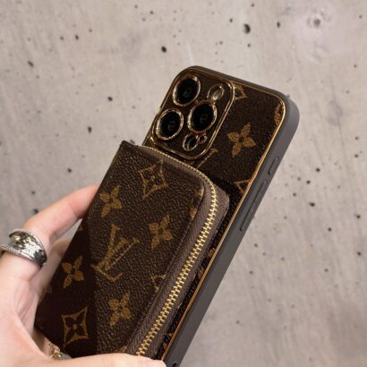 Monogram iPhone Case With Wallet Brown Big Printing-LQB240329-GTOCASE