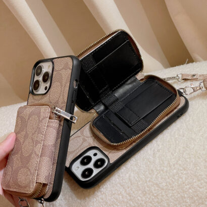 CH  iPhone Case With Wallet Coffee-LQB241412-GTOCASE