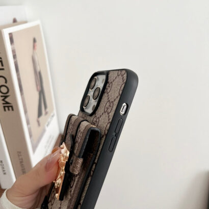GG iPhone Case With Wallet And Strap Black -TDK240330-GTOCASE