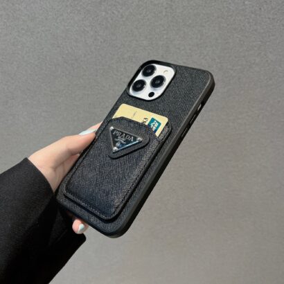 Classic PR iPhone Case With Card Holder Black -JDB240403-GTOCASE