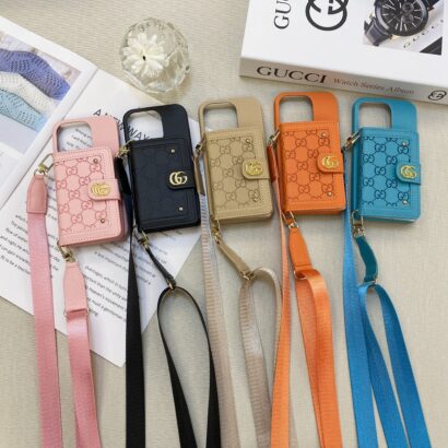 GG iPhone Case With Wallet And Strap Black -ZY241720-GTOCASE