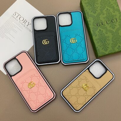 GG iPhone Case With Card Holder  Blcak -KBK240424-GTOCASE