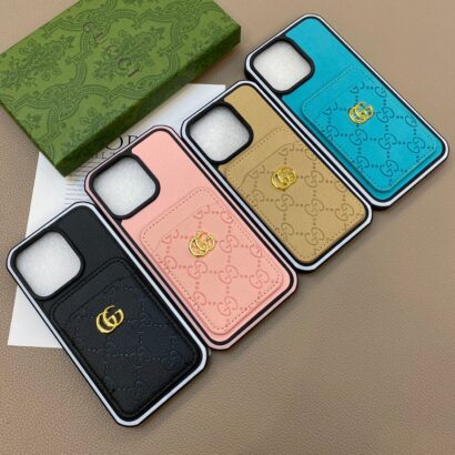 GG iPhone Case With Card Holder  Blcak -KBK240424-GTOCASE