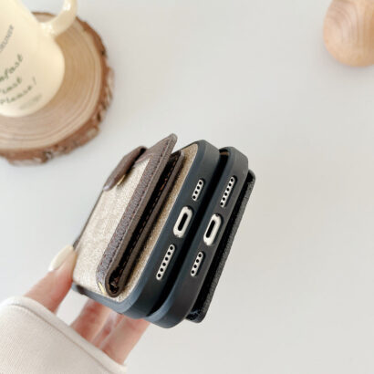 CH  iPhone Case With Wallet And CHrossbody Strap White -XK240402-GTOCASE