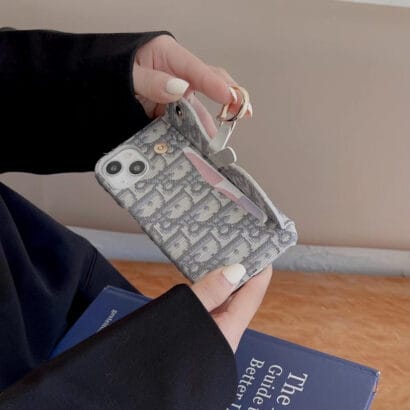 CD iPhone Case With Card Holder Gray-BY240112-GTOCASE