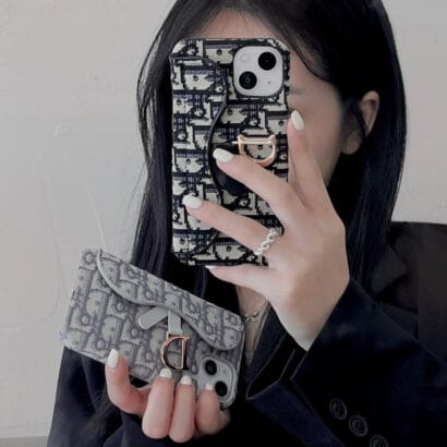 CD iPhone Case With Card Holder Gray-BY240112-GTOCASE